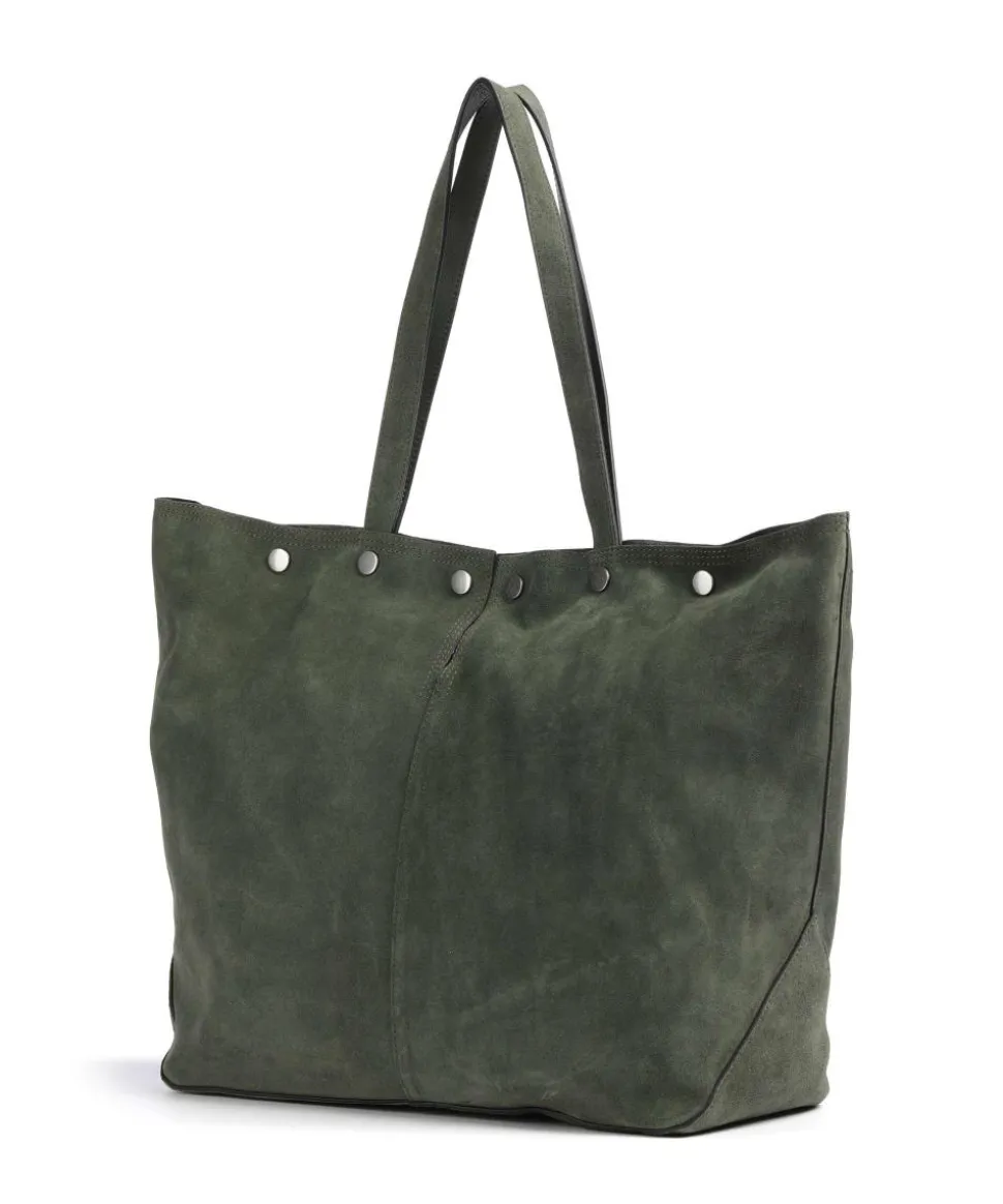 Rive Suede L Shopper aufgerautes Leder dunkelgrün