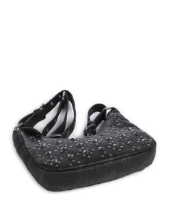 Rock Palma Umhängetasche genarbtes Leder schwarz