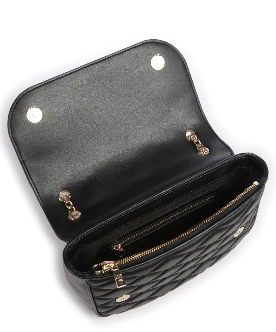 Romantic Schultertasche Lederimitat schwarz