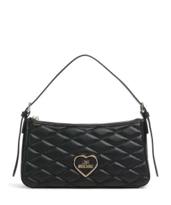 Romantic Schultertasche Lederimitat schwarz