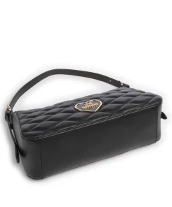 Romantic Schultertasche Lederimitat schwarz