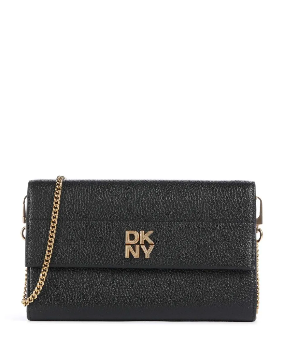 Rosa Geldbörse genarbtes Rindsleder schwarz