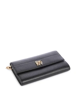 Rosa Geldbörse genarbtes Rindsleder schwarz