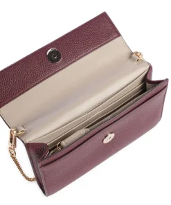 Rosa Geldbörse genarbtes Rindsleder wein