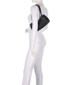 Rosalba Schultertasche Lederimitat schwarz