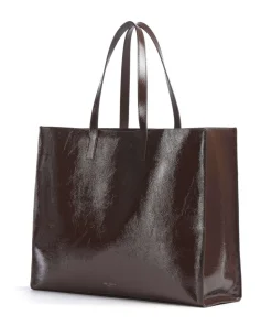 Rousah Shopper genarbtes Rindsleder dunkelbraun