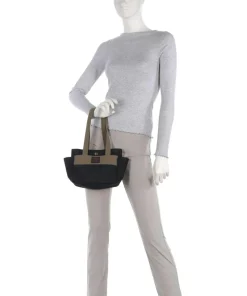 Rugged Twill Schultertasche Canvas schwarz