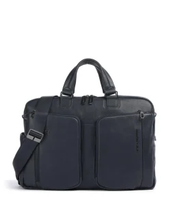 S134 Aktentasche 16″ genarbtes Rindsleder dunkelblau