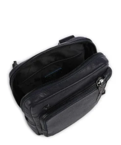 S134 Umhängetasche genarbtes Rindsleder navy