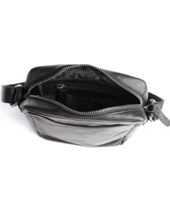 Saba Umhängetasche Pull-Up Rindsleder schwarz