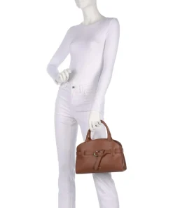 Sabine Handtasche fein genarbtes Rindsleder braun