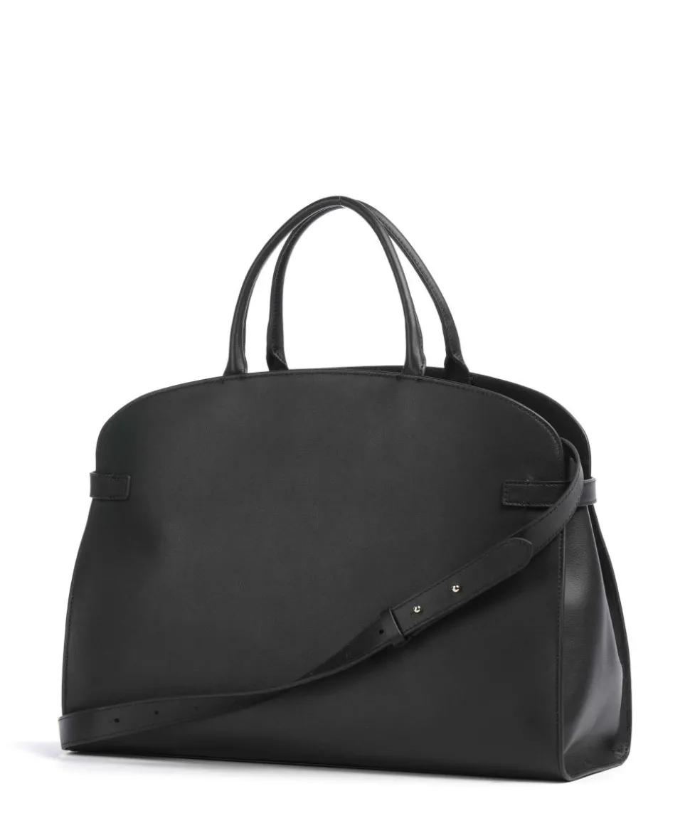 Sabine Handtasche fein genarbtes Rindsleder schwarz