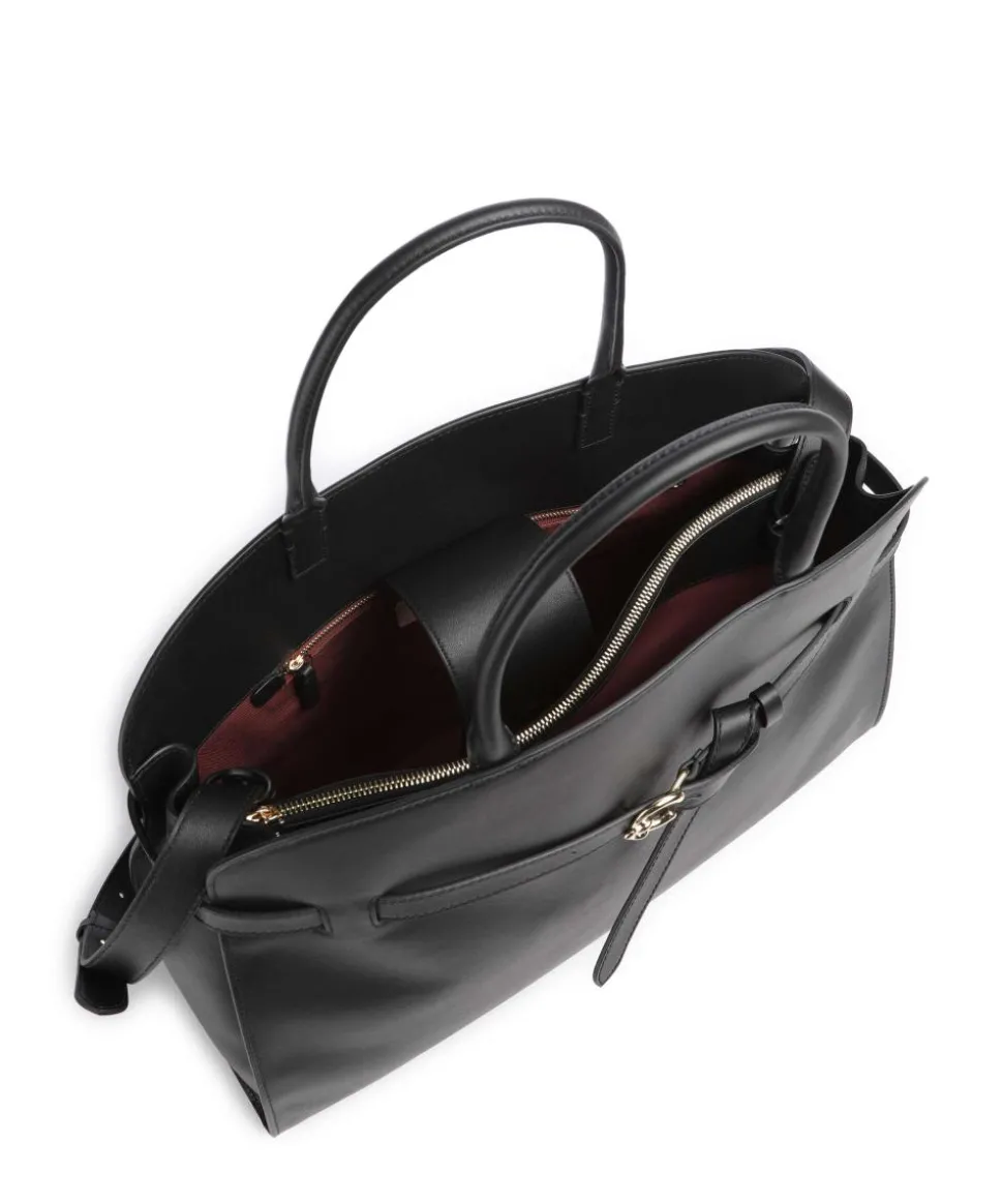 Sabine Handtasche fein genarbtes Rindsleder schwarz
