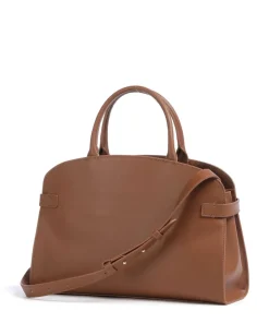 Sabine Handtasche fein genarbtes Rindsleder braun