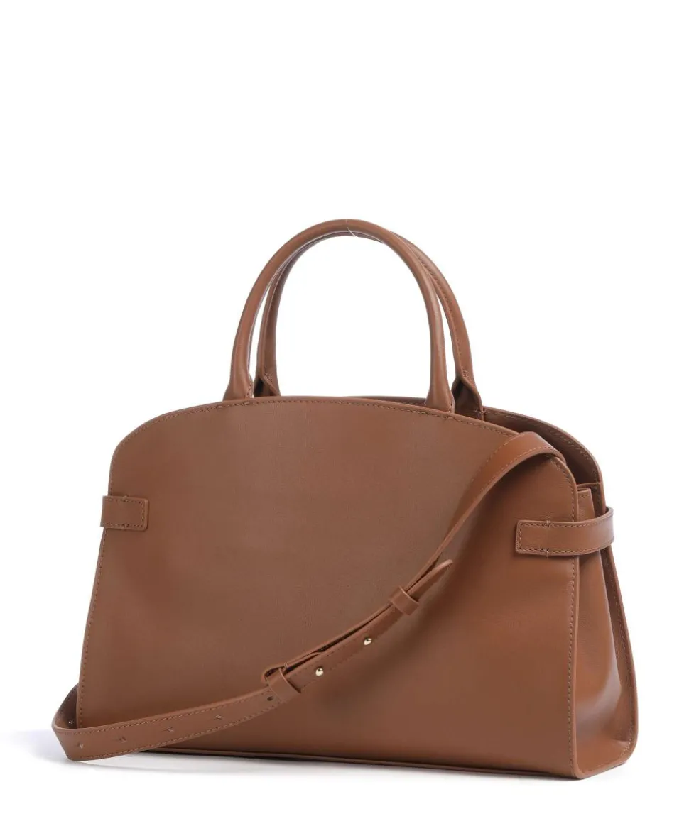 Sabine Handtasche fein genarbtes Rindsleder braun