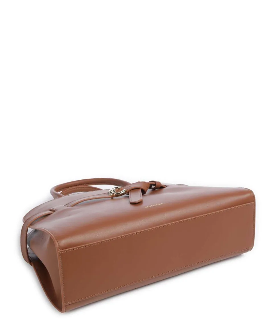 Sabine Handtasche fein genarbtes Rindsleder braun