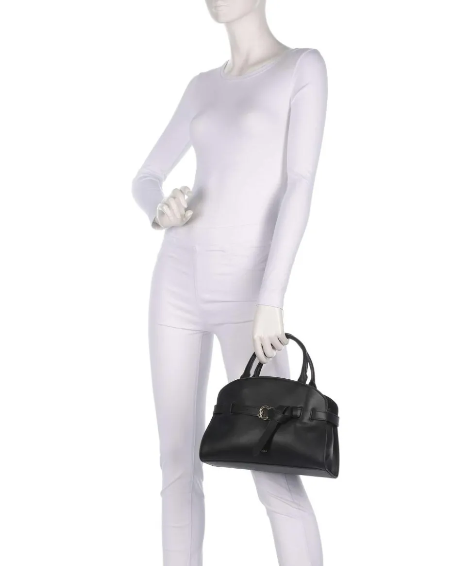 Sabine Handtasche fein genarbtes Rindsleder schwarz