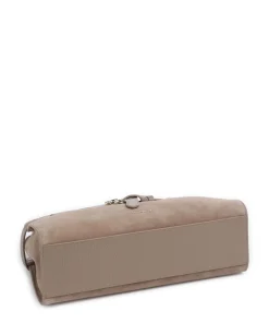 Sabine Suede Handtasche aufgerautes Leder taupe