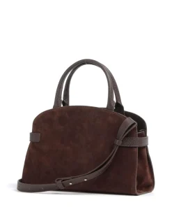 Sabine Suede Handtasche aufgerautes Rindsleder dunkelbraun