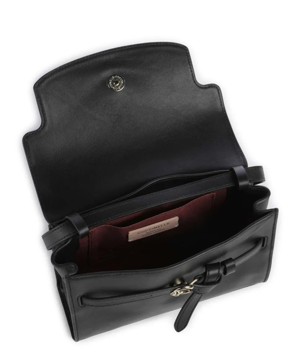 Sabine Umhängetasche fein genarbtes Rindsleder schwarz