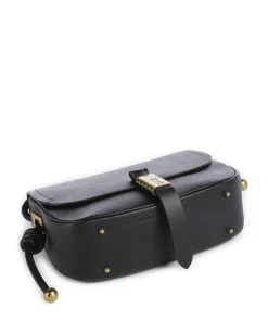 Saddle Mini Umhängetasche fein genarbtes Kalbsleder schwarz