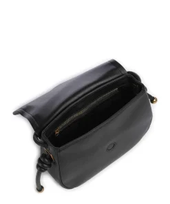 Saddle Mini Umhängetasche fein genarbtes Kalbsleder schwarz