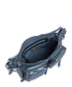 Salvatorgasse 4 Schultertasche genarbtes Rindsleder navy