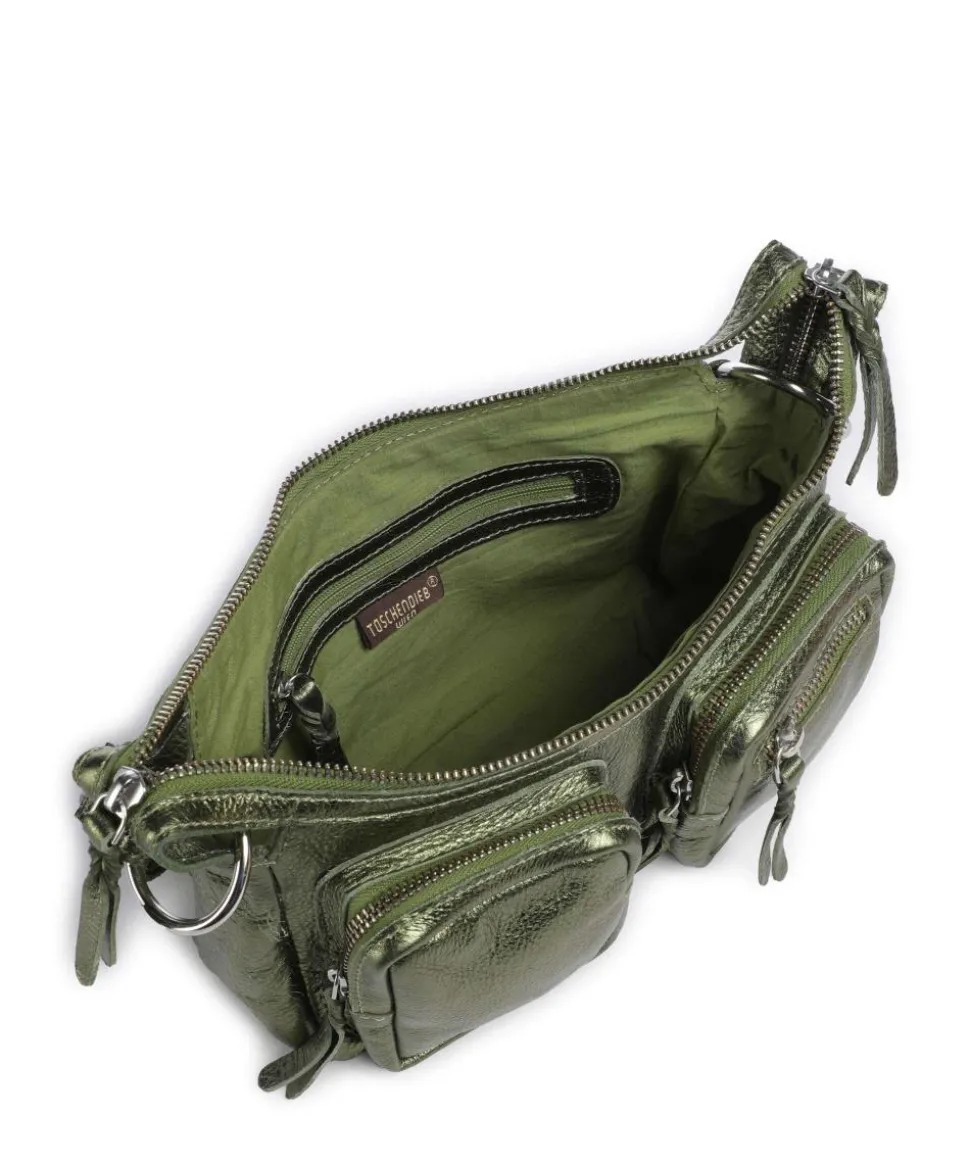 Salvatorgasse 4 Schultertasche genarbtes Rindsleder dunkelgrün