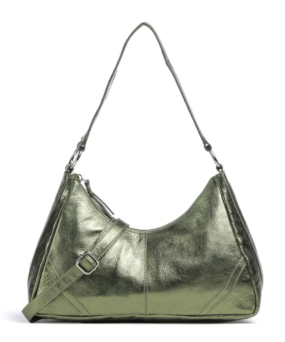 Salvatorgasse 3 Schultertasche genarbtes Rindsleder dunkelgrün