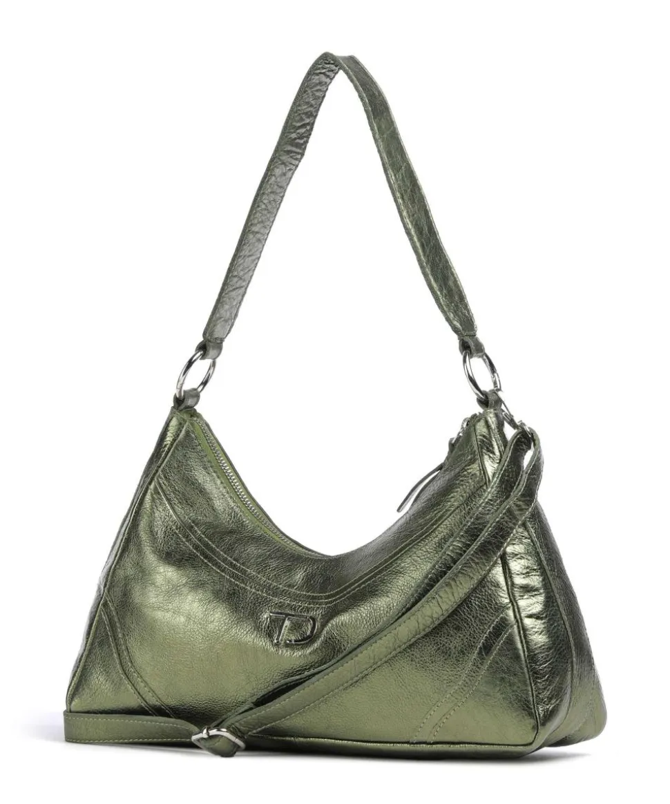 Salvatorgasse 3 Schultertasche genarbtes Rindsleder dunkelgrün