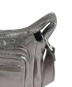 Salvatorgasse 4 Schultertasche genarbtes Rindsleder silber