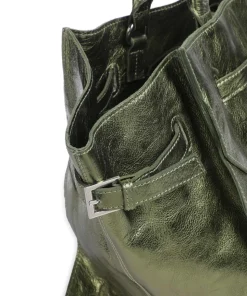 Salvatorgasse 10 Shopper genarbtes Rindsleder dunkelgrün