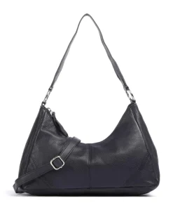 Salvatorianerplatz 3 Schultertasche genarbtes Rindsleder navy