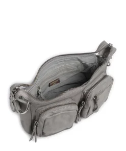 Salvatorianerplatz 4 Schultertasche genarbtes Rindsleder grau