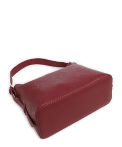 Samba Re Beuteltasche Lederimitat dunkelrot