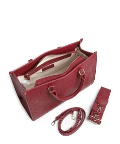 Samba Re Handtasche Lederimitat dunkelrot