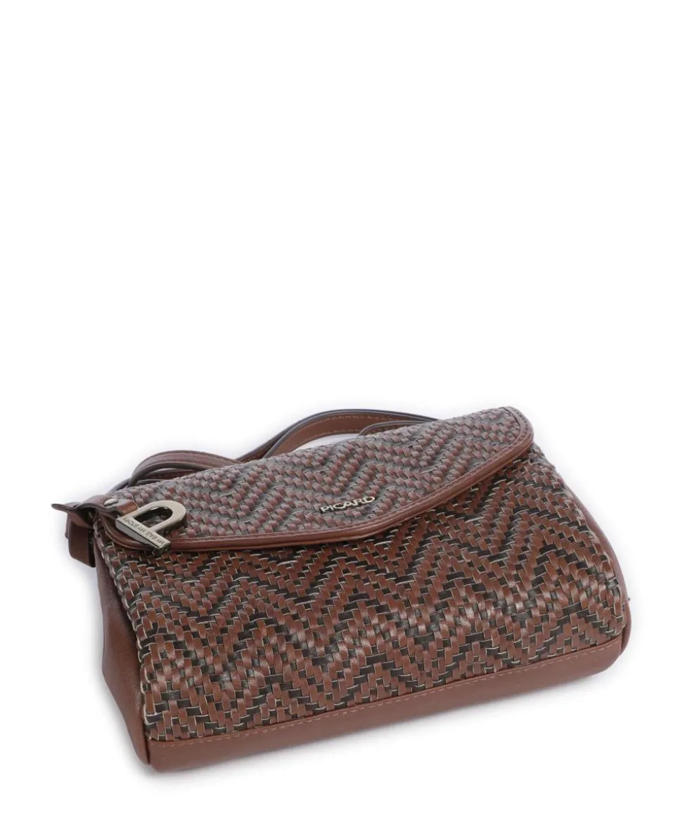 Samos Umhängetasche fein genarbtes Rindsleder braun