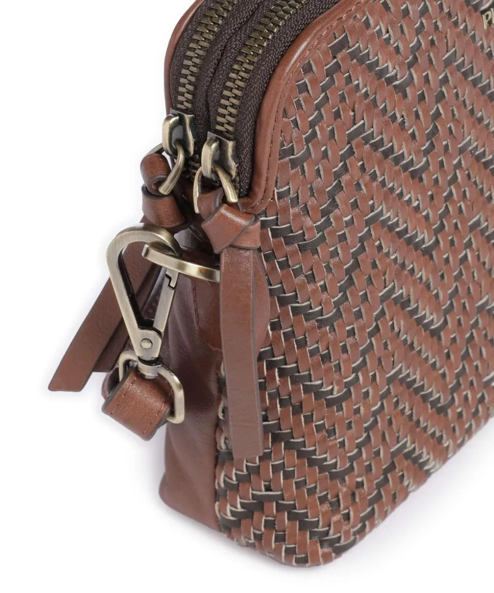 Samos Umhängetasche fein genarbtes Rindsleder braun