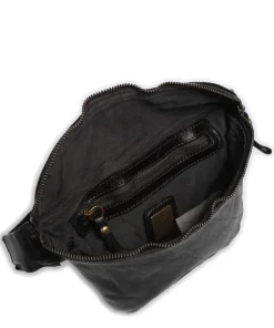 Santarcangelo Umhängetasche fein genarbtes Rindsleder schwarz