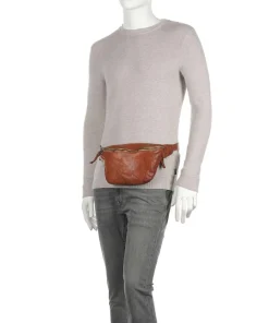 Santarcangelo Umhängetasche fein genarbtes Rindsleder cognac