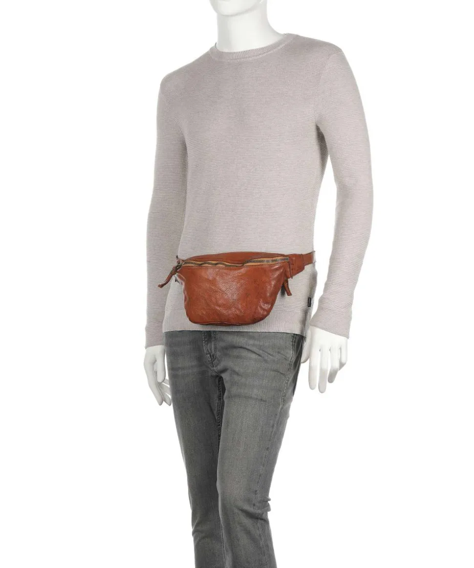 Santarcangelo Umhängetasche fein genarbtes Rindsleder cognac