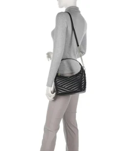 Sara Schultertasche Lammleder schwarz