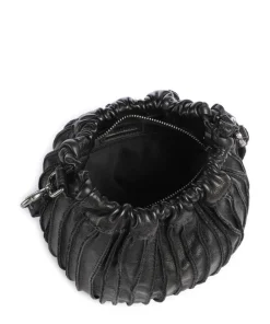 Say Hello Umhängetasche genarbtes Leder schwarz