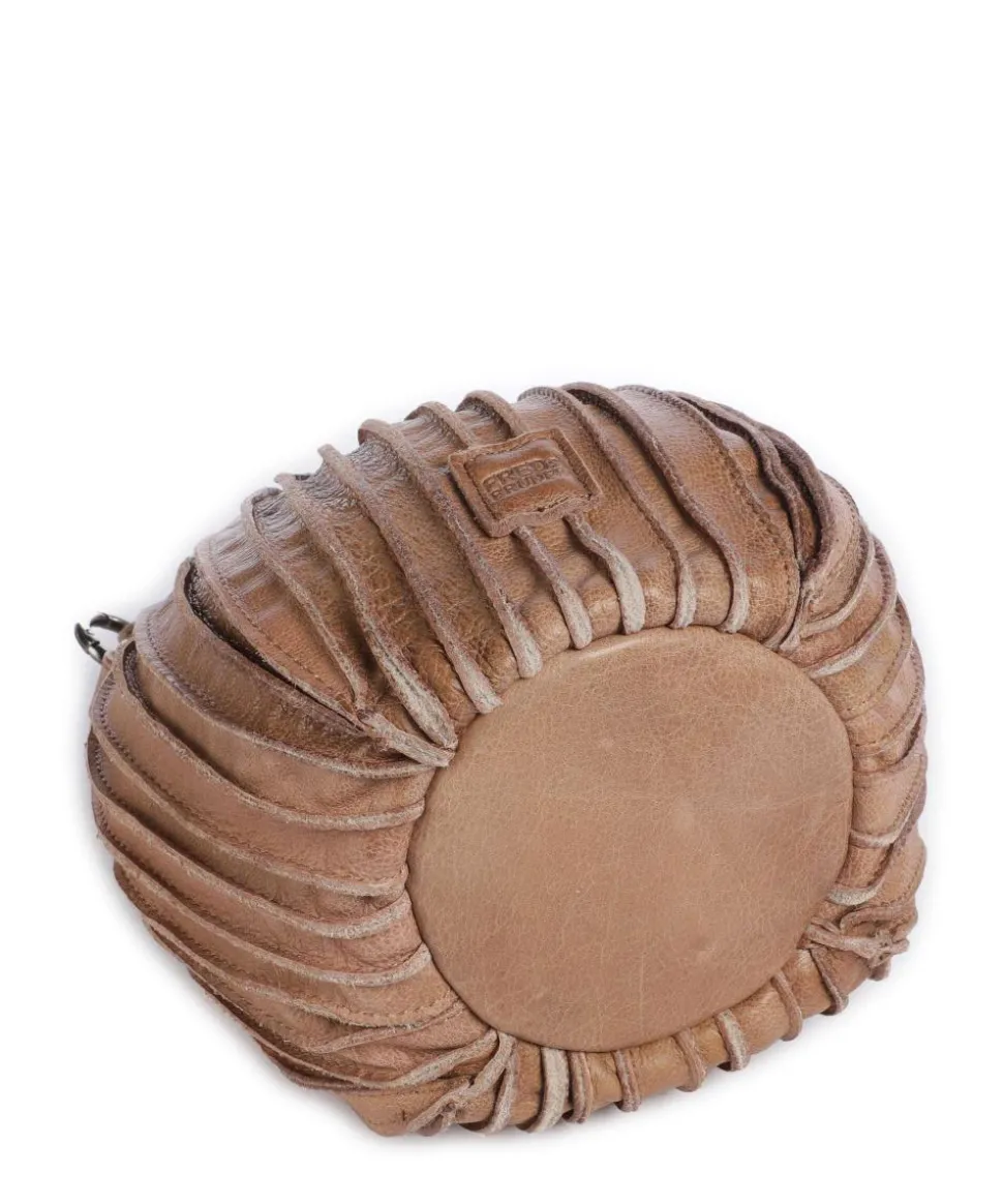 Say Hello Umhängetasche genarbtes Leder karamellbraun