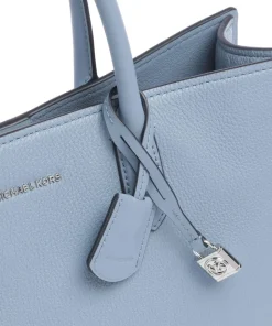 Scarlett Handtasche genarbtes Rindsleder blaugrau