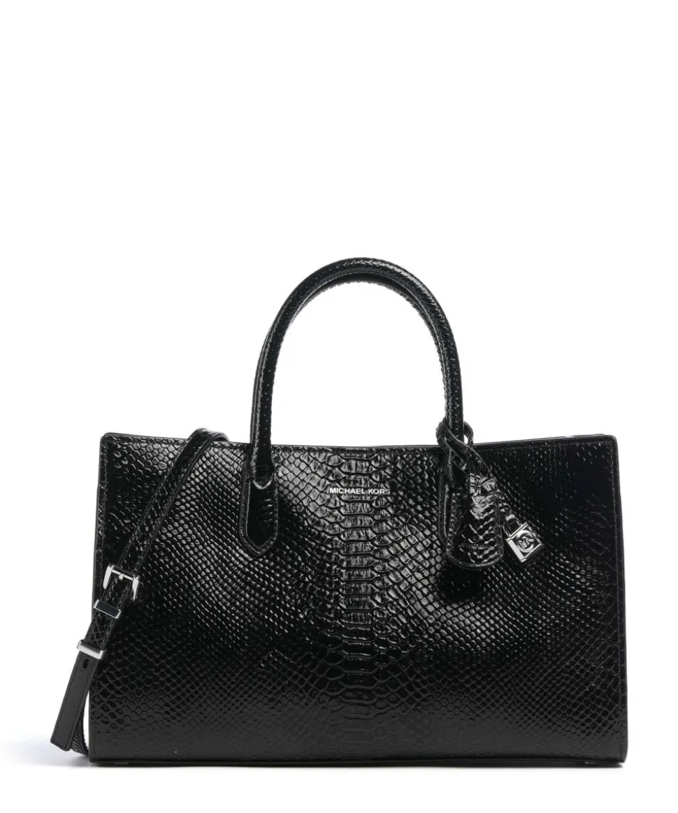 Scarlett Medium Handtasche geprägtes Rindsleder schwarz