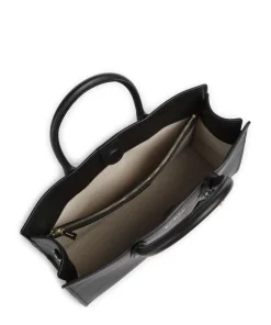 Scarlett Medium Handtasche genarbtes Rindsleder schwarz