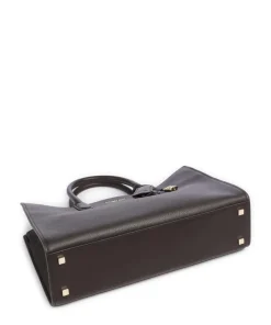 Scarlett Medium Handtasche genarbtes Rindsleder dunkelbraun