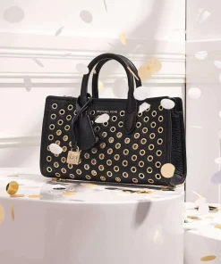 Scarlett Umhängetasche genarbtes Leder schwarz