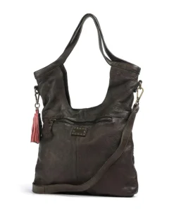 Schubertgasse 5 Shopper genarbtes Leder dunkelgrün